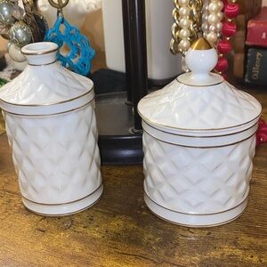 2pc Dresser Set vintage porcelain Irving W. Rice & Co. (Irice). Japan